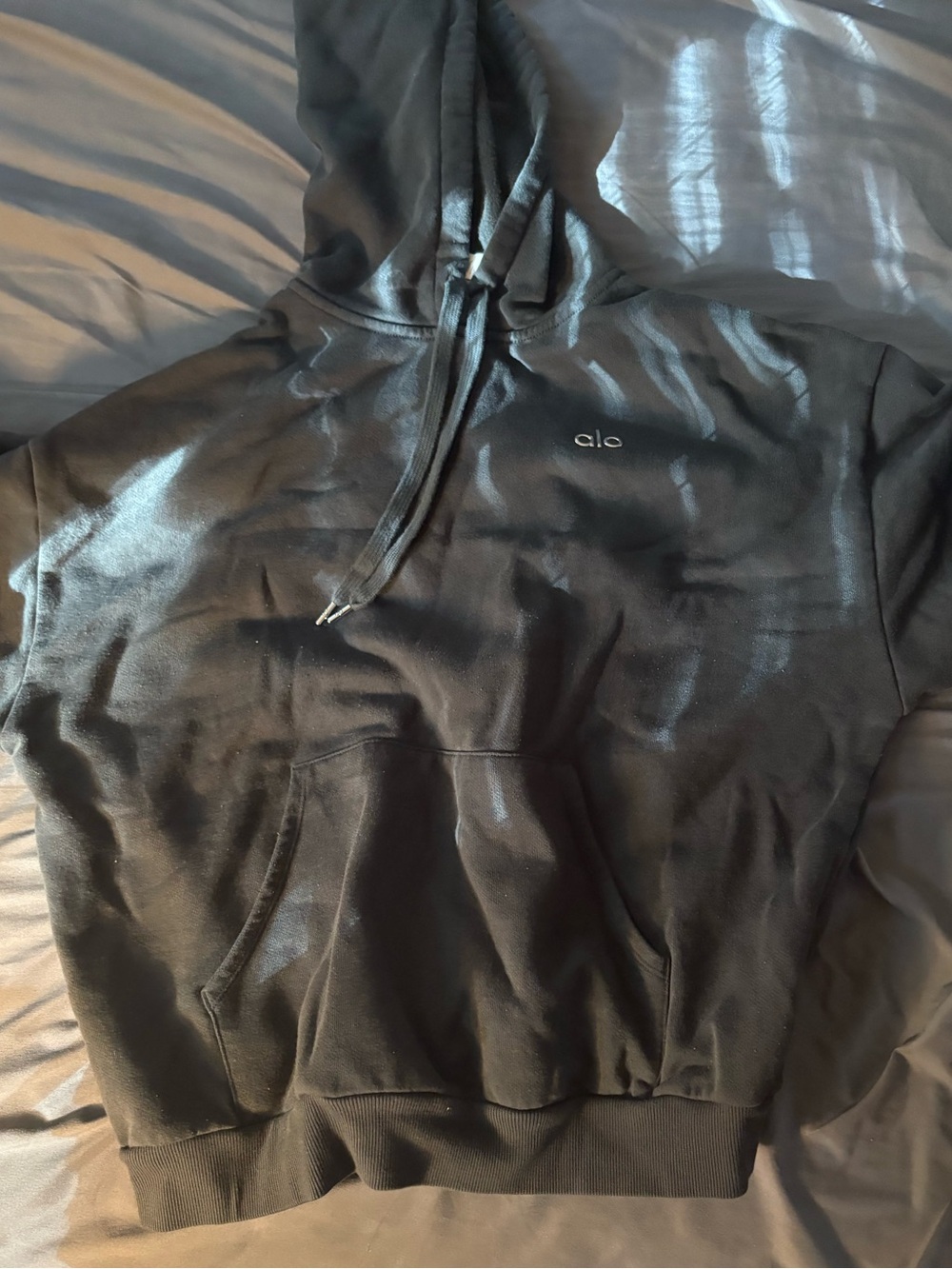 Alo charcoal green accolade hoodie L